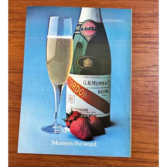 10 Print Ads 1977 Scotch Whiskey Champagne Gin - Picture 10 of 11